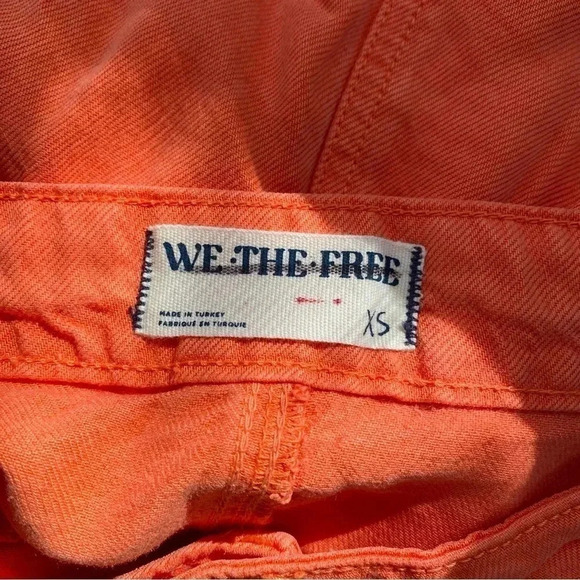 NWT Free People Dreamweaver Maxi Skirt Denim Jean Tiered High Rise Orange - Picture 13 of 16